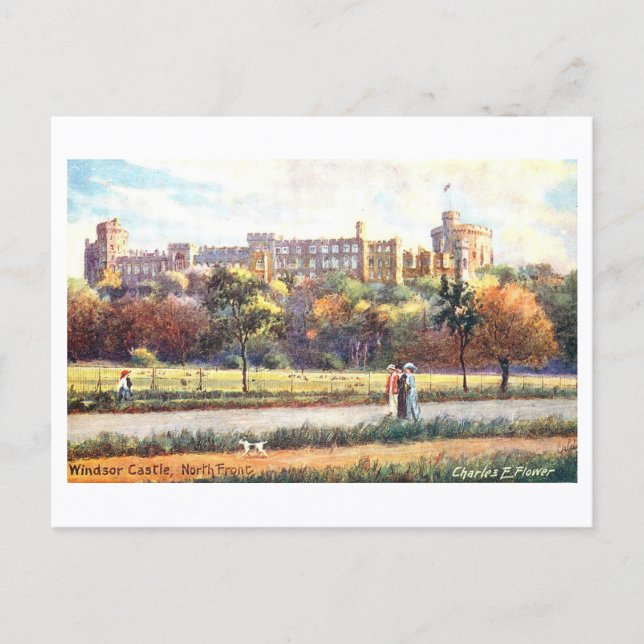 Cartão Postal Castelo de Windsor Antigo (Frente)