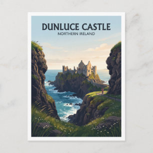 Cartão Postal Castelo Dunluce Bushmills Irlanda do Norte