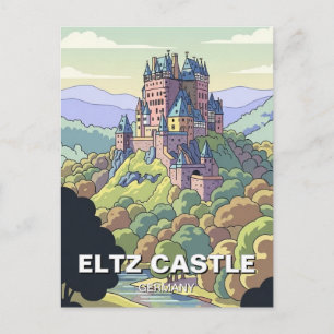 Cartão Postal Castelo Eltz Viagem Alemanha
