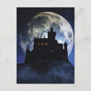Cartão Postal Castelo fantasma durante a noite