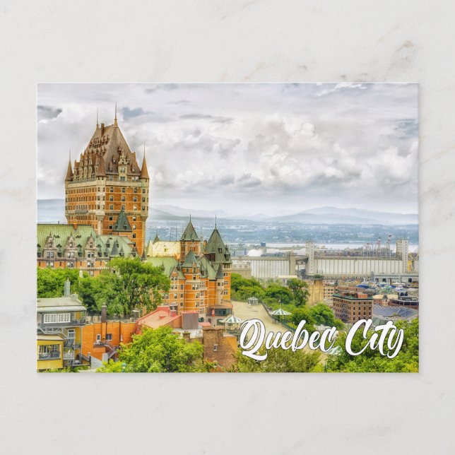 Cartão Postal Castelo Frontenac, Cidade de Quebec, Quebec, Canad (Frente)