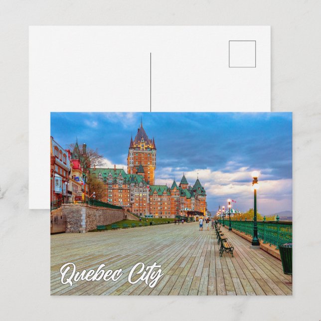Cartão Postal Castelo Frontenac, Cidade de Quebec, Quebec, Canad (Frente/Verso)