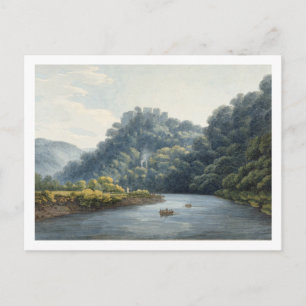 Cartão Postal Castelo Goodrich no Wye (c/c, caneta e tinta, giz