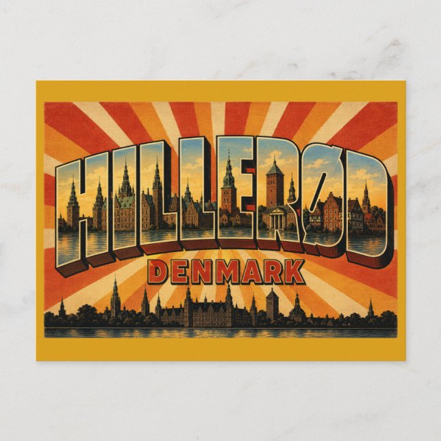 Cartão Postal Castelo Hillerød Dinamarca (Frente)
