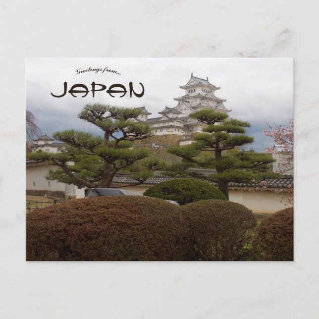Cartão Postal Castelo Himeji em Himeji Hyogo Japão (Frente)