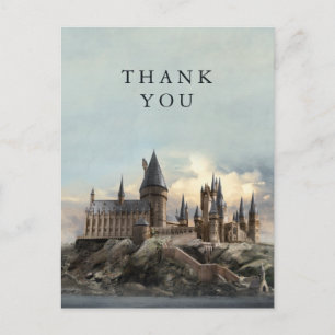 Cartão Postal Castelo Hogwarts Harry Potter Obrigado