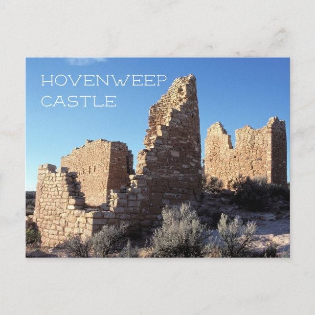 Cartão Postal Castelo Hovenweep, Monumento Nacional Hovenweep, U (Frente)