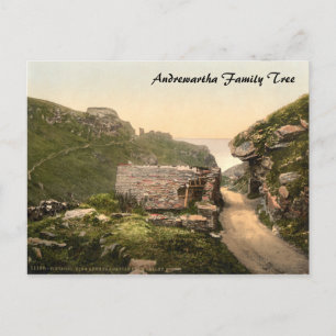 Cartão Postal Castelo I do Rei Arthur, Tintagel, Cornwall