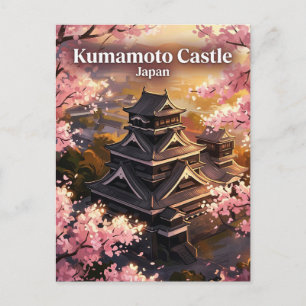 Cartão Postal Castelo Kumamoto Japão