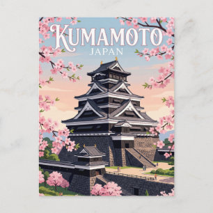Cartão Postal Castelo Kumamoto Japão
