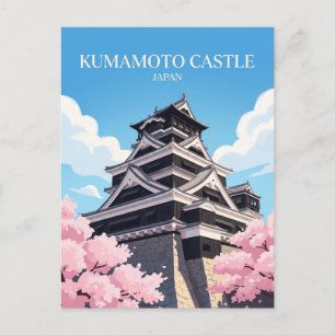 Cartão Postal Castelo Kumamoto Japão