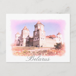 Cartão Postal Castelo Mir Arquitetura Belarus Postcard