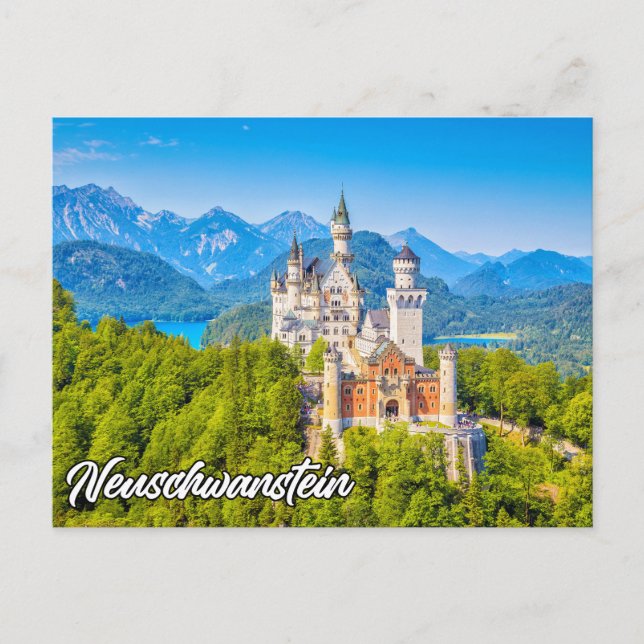 Cartão Postal Castelo Neuschwanstein, Alemanha (Frente)