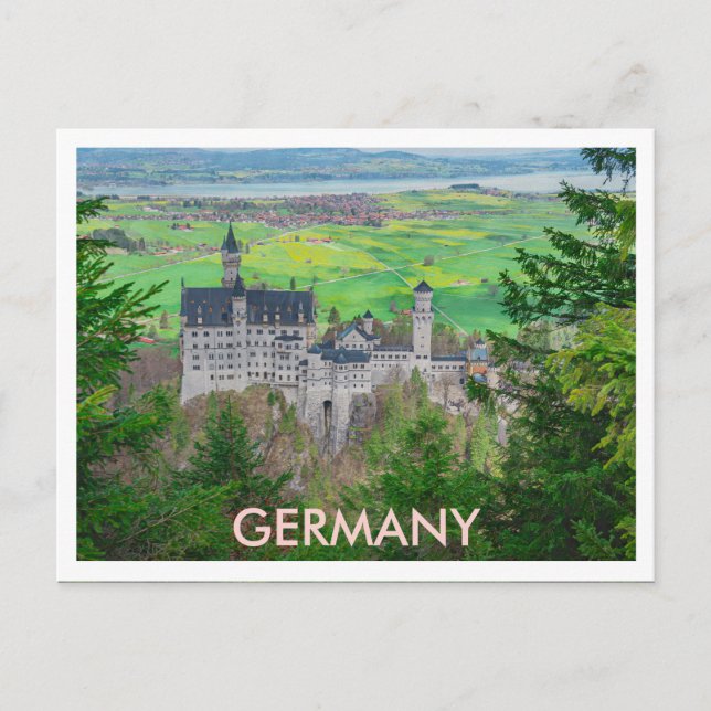 Cartão Postal Castelo Neuschwanstein na Alemanha (Frente)