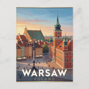 Cartão Postal Castelo Real da Cidade Velha de Varsóvia Polónia