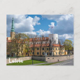 Cartão Postal Castelo Riga em Riga, Letónia