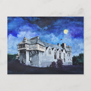 Cartão Postal 'Castelo Stokesay por Moonlight'