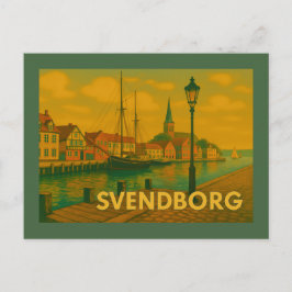 Cartão Postal Castelo Svendborg Dinamarca