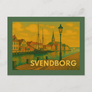 Cartão Postal Castelo Svendborg Dinamarca