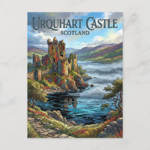 Cartão Postal Castelo Urquhart Escócia