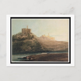 Cartão Postal Castelo Warkworth, Northumberland, c.1798 (c/c, go