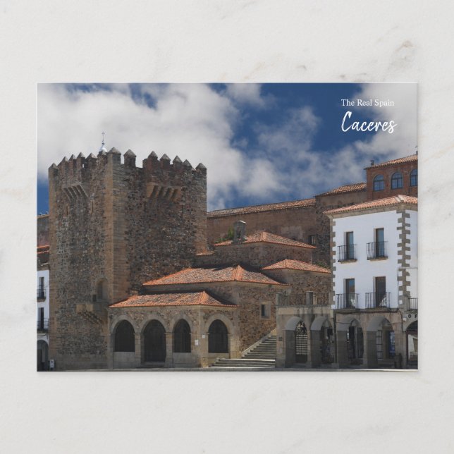 Cartão Postal Castelos de Cáceres, Espanha (Frente)