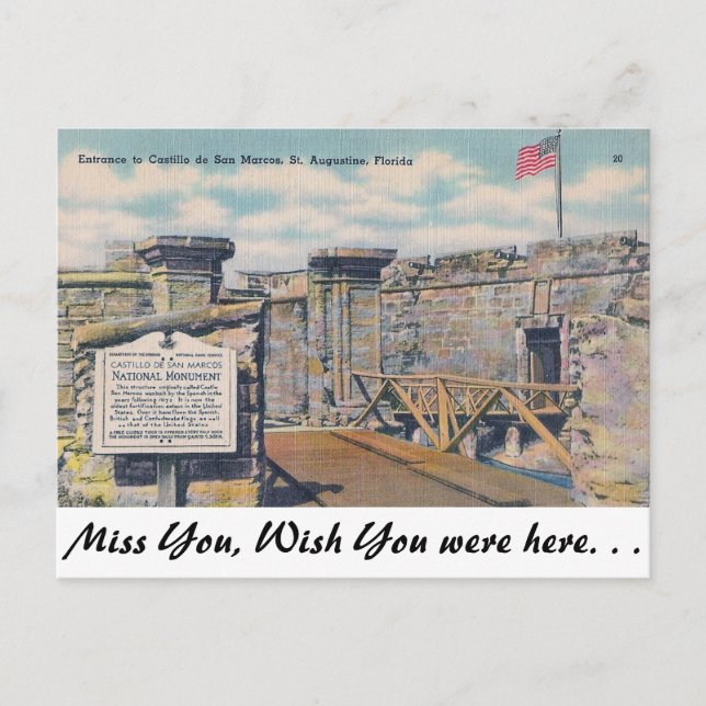 Cartão Postal Castillo de San Marcos (Frente)