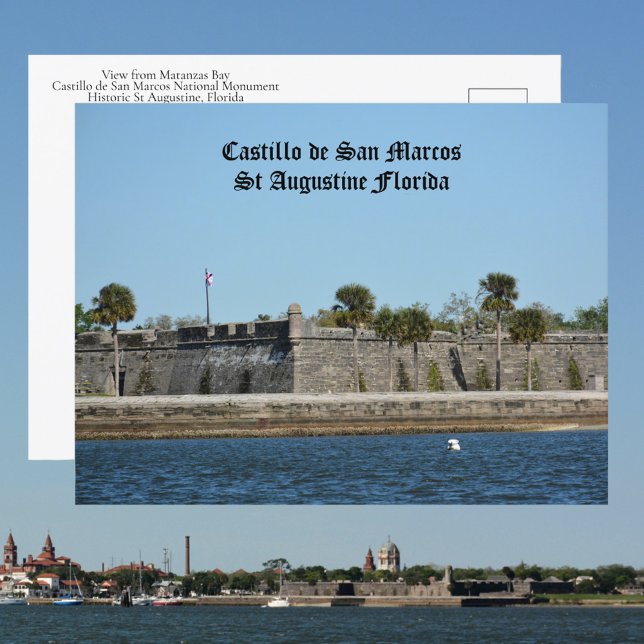 Cartão Postal Castillo de San Marcos Rua Augustine FL Foto (Criador carregado)