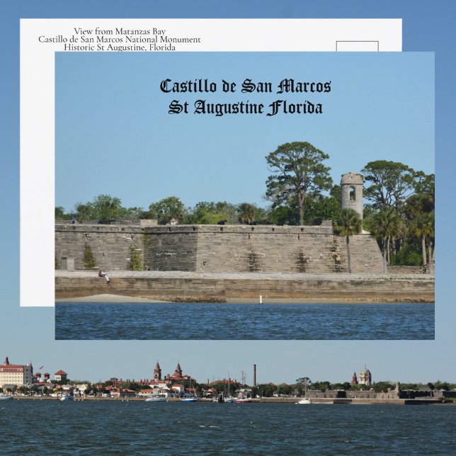 Cartão Postal Castillo de San Marcos Rua histórica Augustine FL (Criador carregado)