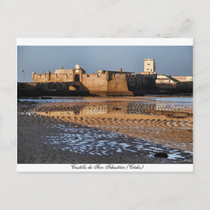 Cartão Postal Castillo de San Sebastián (Cádis)