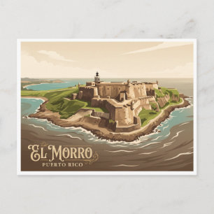 Cartão Postal Castillo San Felipe del Morro São João Porto Rico