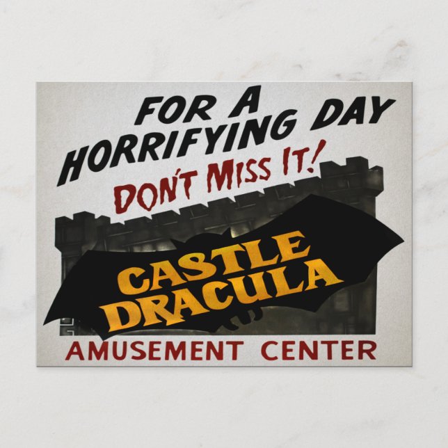 Cartão Postal Castle Dracula Wildwood (Frente)