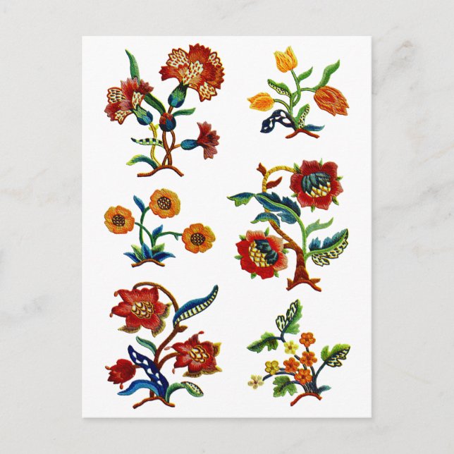 Cartão Postal Castlemane Jacobean Embroiderme (Frente)