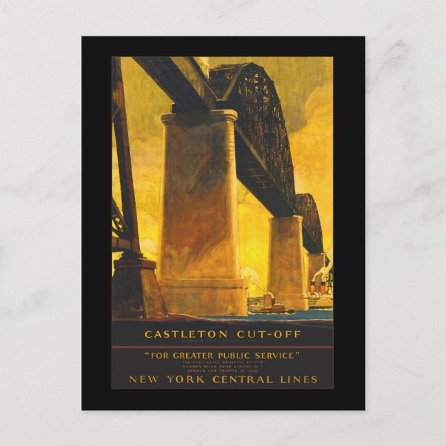Cartão Postal "Castleton Cut-Off" - Nova Iorque Central Lines Vi (Frente)