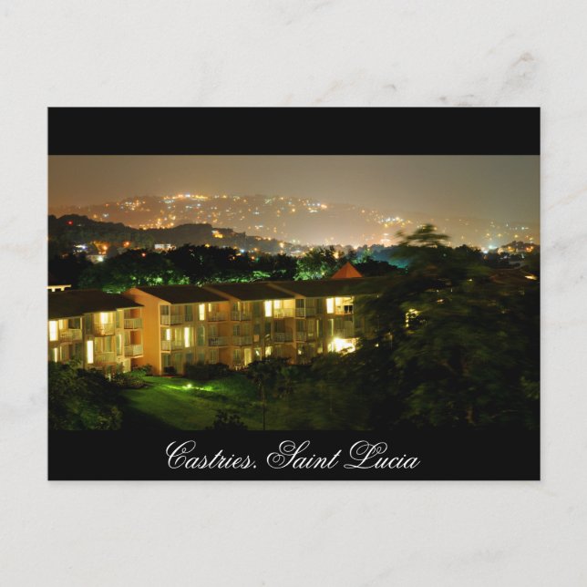 Cartão Postal Castries. Santo Lucia (Frente)