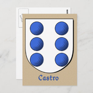Cartão Postal Castro Ancestral Heraldic Shield