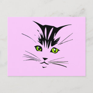 Cartão Postal Cat Art Design