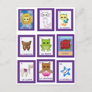 Cartão Postal Cat Art Lottería,