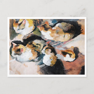 Cartão Postal Cat, August Macke