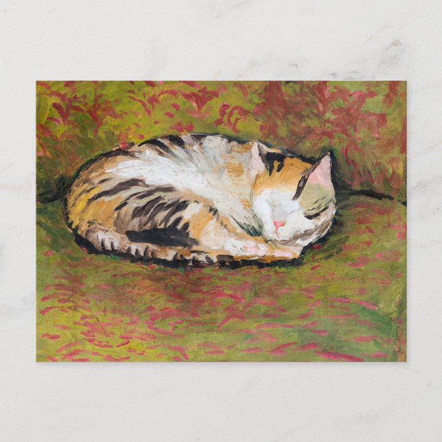 Cartão Postal Cat, August Macke Postcard (Frente)