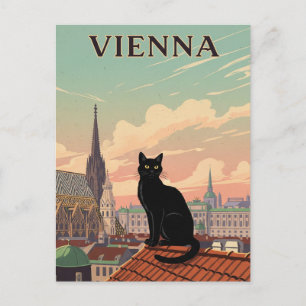 Cartão Postal Cat em Viena, Áustria, Viagem
