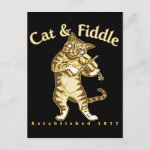 Cartão Postal Cat & Fiddle