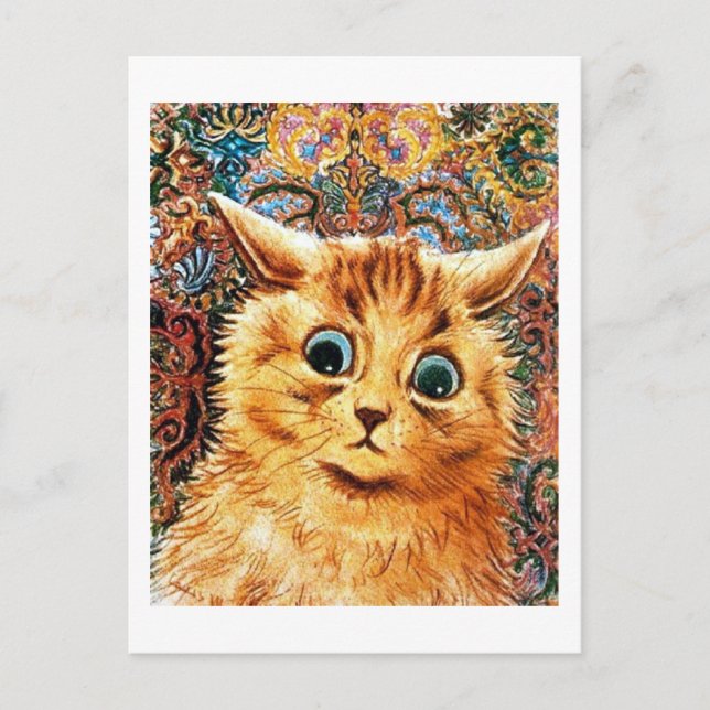 Cartão Postal Cat, Louis Wain (Frente)