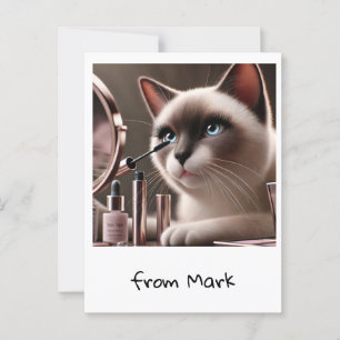 Cartão Postal Cat Make up Artifect for Cat Lovers