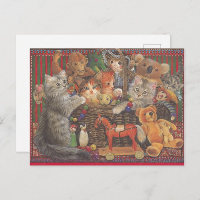 Cartão Postal Cat Painted Postcard (Frente/Verso)