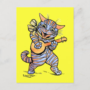 Cartão Postal Cat por Louis Wain