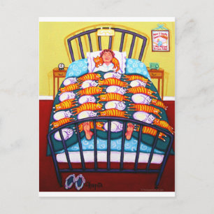 Cartão Postal Cat Quilt