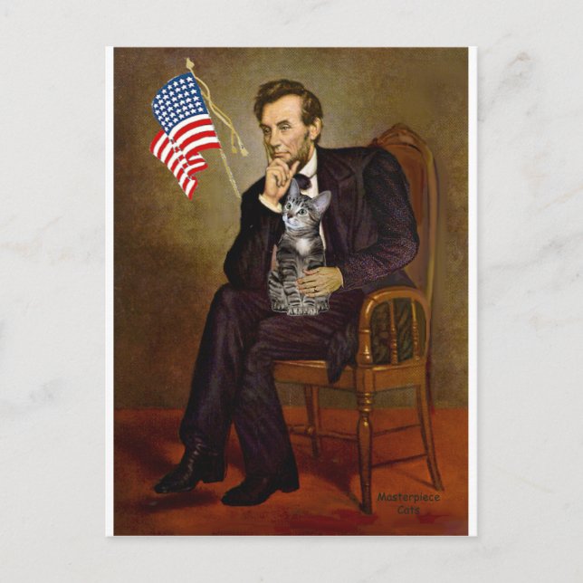 Cartão Postal CAT (Tabby2) - Lincoln (Frente)