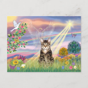 Cartão Postal Cat (Tabby) - Anjo Cloud