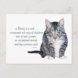 Cartão Postal Cat Wisdom - Dinâmica Familiar